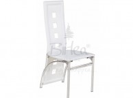Birlea Finchley Glass Dining Table Set with Four Chairs - White Thumbnail