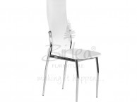 Birlea Hampton Glass Dining Table Set with Four Chairs - White Thumbnail