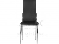 Birlea Hampton Glass Dining Table Set with Four Chairs - Black Thumbnail