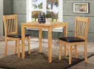 Birlea Kendall Oak Finished Dining Table Set with Two Chairs Thumbnail