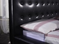 Limelight Comet 4ft6 Double Black Leather Bed Frame Thumbnail