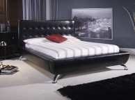 Limelight Comet 4ft6 Double Black Leather Bed Frame Thumbnail
