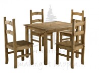 Birlea Corona Budget Pine Dining Table Set with 4 Chairs Thumbnail