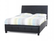 Serene Catania 6ft Super King Size Black Faux Leather Bed Frame Thumbnail