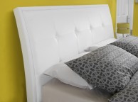 Serene Catania 5ft King Size White Faux Leather Bed Frame Thumbnail