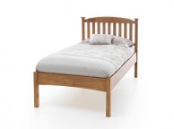 Serene Eleanor 3ft Single Oak Finish Wooden Bed Frame with Low Footend Thumbnail