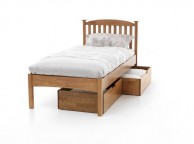 Serene Eleanor 6ft Super King Size Oak Finish Wooden Bed Frame with Low Footend Thumbnail