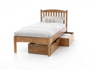 Serene Eleanor 5ft King Size Oak Finish Wooden Bed Frame with Low Footend Thumbnail
