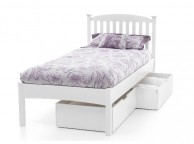 Serene Eleanor 3ft Single White Wooden Bed Frame with Low Footend Thumbnail