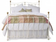 OBC Tulsk 3ft Single Glossy Ivory Metal Bed Frame Thumbnail