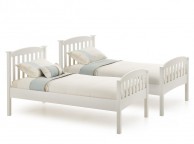 Serene Eleanor 3ft Single White Wooden Bunk Bed Thumbnail
