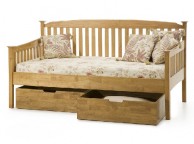 Serene Eleanor 3ft Single Oak Wooden Day Bed Frame Thumbnail