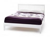 Serene Freya 4ft Small Double White Wooden Bed Frame Thumbnail