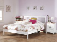 Serene Freya 4ft Small Double White Wooden Bed Frame Thumbnail