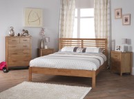 Serene Esther 5ft King Size Oak Finish Wooden Bed Frame Thumbnail