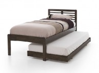 Serene Esther 3ft Single Walnut Finish Wooden Guest Bed Frame Thumbnail