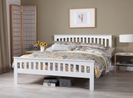 Serene Amelia 4ft6 Double White Wooden Bed Frame Thumbnail