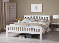 Serene Amelia 5ft Kingsize White Wooden Bed Frame Thumbnail
