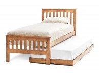 Serene Amelia 3ft Single Oak Finish Wooden Guest Bed Frame Thumbnail