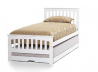 Serene Amelia 3ft Single White Wooden Guest Bed Frame Thumbnail