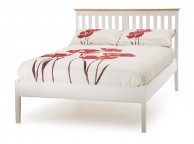 Serene Grace 4ft6 Double White Wooden Bed Frame with Low Foot End Thumbnail