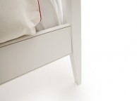 Serene Grace 4ft6 Double White Wooden Bed Frame with Low Foot End Thumbnail