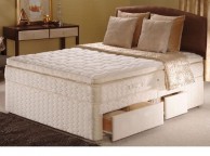 Sealy Autumn Mist Posturepedic Gold 5ft Kingsize Divan Bed Thumbnail