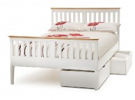 Serene Grace 5ft King Size White Wooden Bed Frame with High Foot End Thumbnail