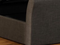 Emporia Sovereign 5ft Kingsize Charcoal Fabric Ottoman Sleigh Bed Frame Thumbnail