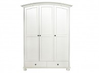 GFW Versailles 3 Door 2 Drawer White Wardrobe Thumbnail