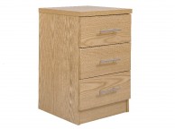 GFW Manhattan Oak 3 Drawer Bedside Thumbnail