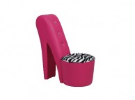 GFW Childrens Crystal Stiletto Pink Fun Chair Thumbnail