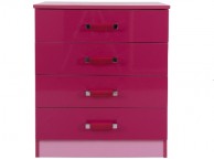 GFW Ottawa 2 Tones Gloss Pink Bedroom Set Thumbnail