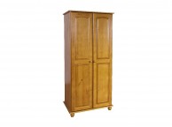 GFW Hampshire 2 Door Solid Honey Pine Wardrobe Thumbnail