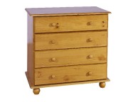 GFW Hampshire 4 Drawer Solid Honey Pine Chest of  Drawers Thumbnail