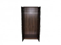 GFW Modular 2 Door Walnut And Black Gloss Wardrobe Thumbnail