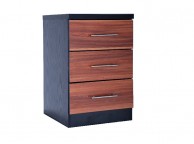 GFW Wyoming Walnut Gloss And Black Bedside Thumbnail