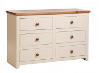 Core Jamestown 6 Drawer Wide Cream Chest Thumbnail