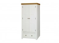 Core Capri White 2 Door 1 Drawer Wardrobe Thumbnail