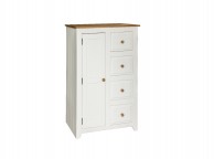 Core Capri White 1 Door 4 Drawer Tallboy Thumbnail