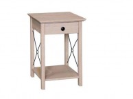 Core Pembroke Sandwash Effect Pine 1 Drawer Bedside Thumbnail