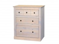 Core Pembroke Sandwash Effect Pine 3 Drawer Chest Thumbnail