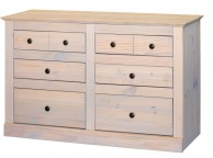 Core Pembroke Sandwash Effect Pine 3 + 3 Drawer Wide Chest Thumbnail