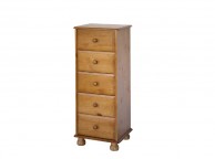 Core Dovedale Pine 5 Drawer Narrow Chest Thumbnail