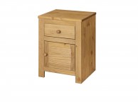 Core Hacienda Waxed  Pine 1 Door 1 Drawer Bedside Thumbnail