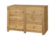 Core Hacienda Waxed  Pine 3 + 3 Drawer Chest Thumbnail