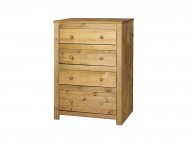 Core Hacienda Waxed  Pine 4 Drawer Chest Thumbnail