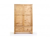 Core Hacienda Waxed  Pine 2 Door 2 Drawer Wardrobe Thumbnail