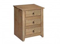 Core Mexican Pine 3 Drawer Bedside Thumbnail