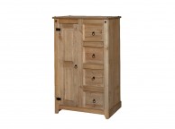 Core Mexican Pine 1 Door 4 Drawer Tallboy Wardrobe Thumbnail